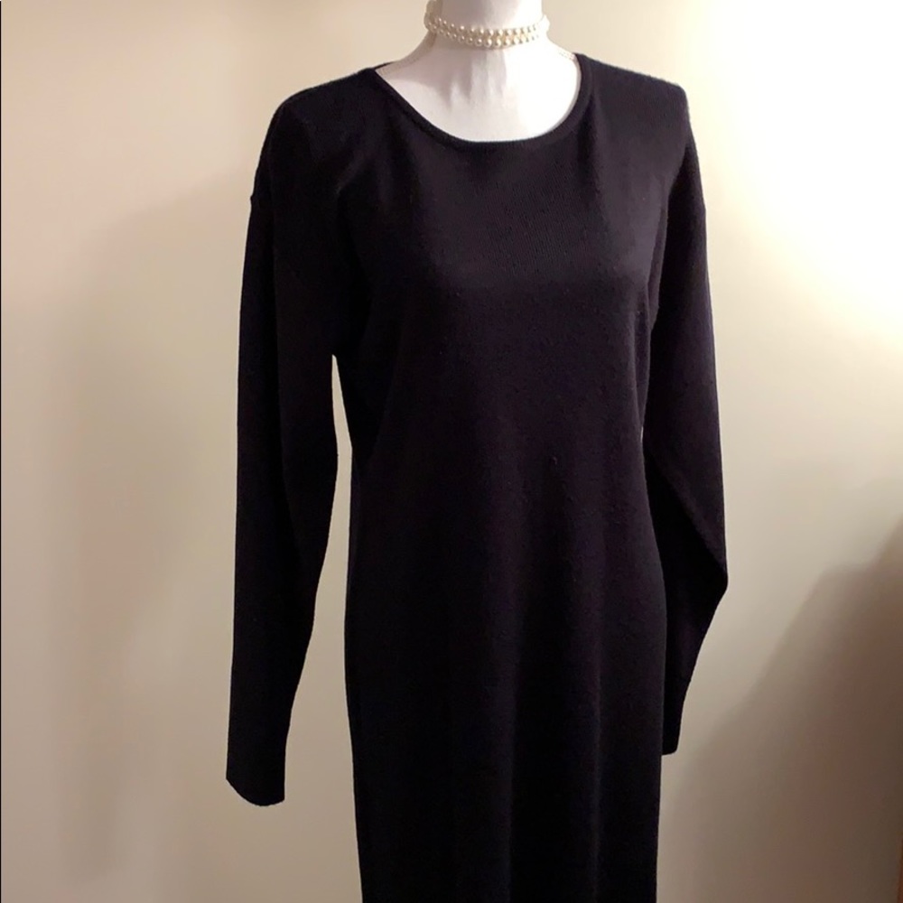 Vintage John Richard Black Sweater Dress Large